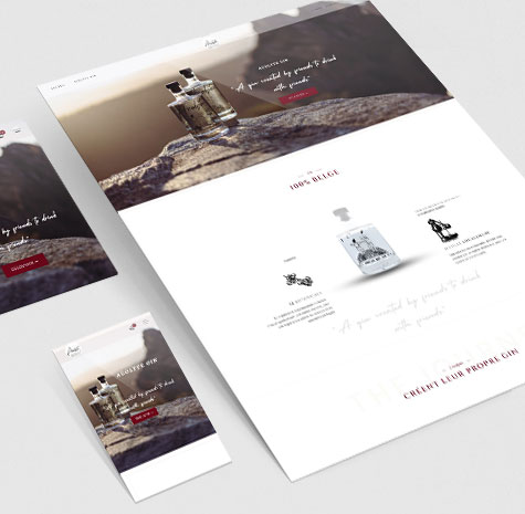 Site web pour un fabricant de Gin