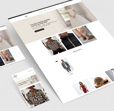 Site e-commerce pour vêtements et tenues de cérémonie