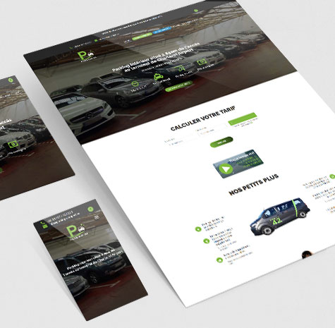 Site de présentation pour un parking