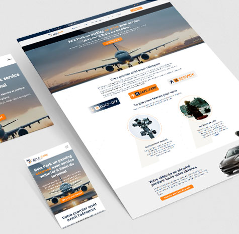 Site vitrine pour un parking sécurisé à l'aéroport de Charleroi