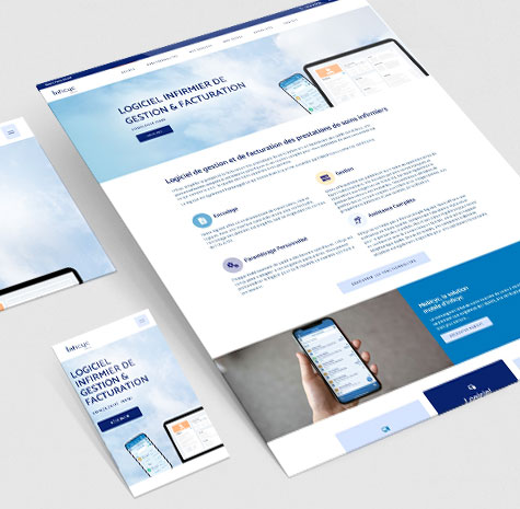 Site web pour un logiciel de gestion de soins infirmiers