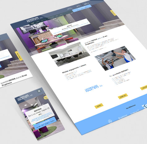 Site internet pour parachèvement haut de gamme