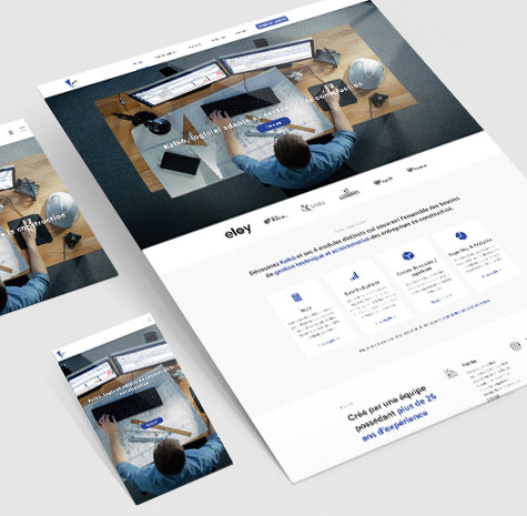 Création d'un site internet de présentation pour un logiciel pour la construction