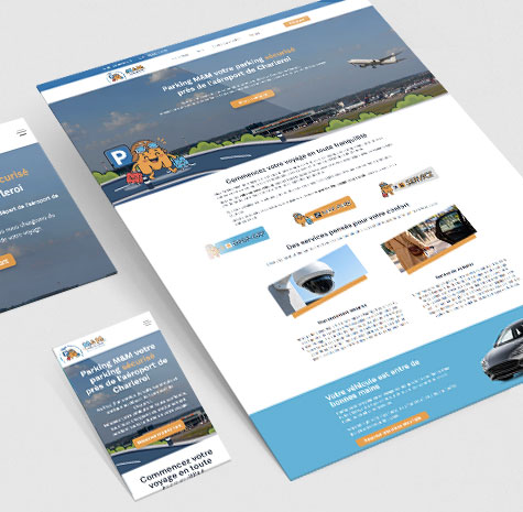 Site vitrine pour un parking d'aéroport avec voiturier